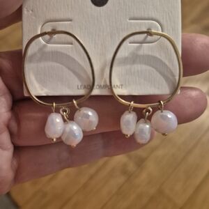 Elegant Gold and Pink Dangle Earrings